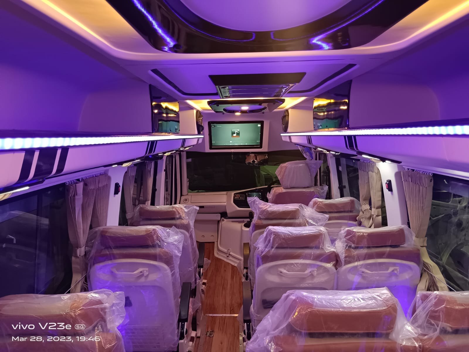Tempo traveller interior seating for group travel