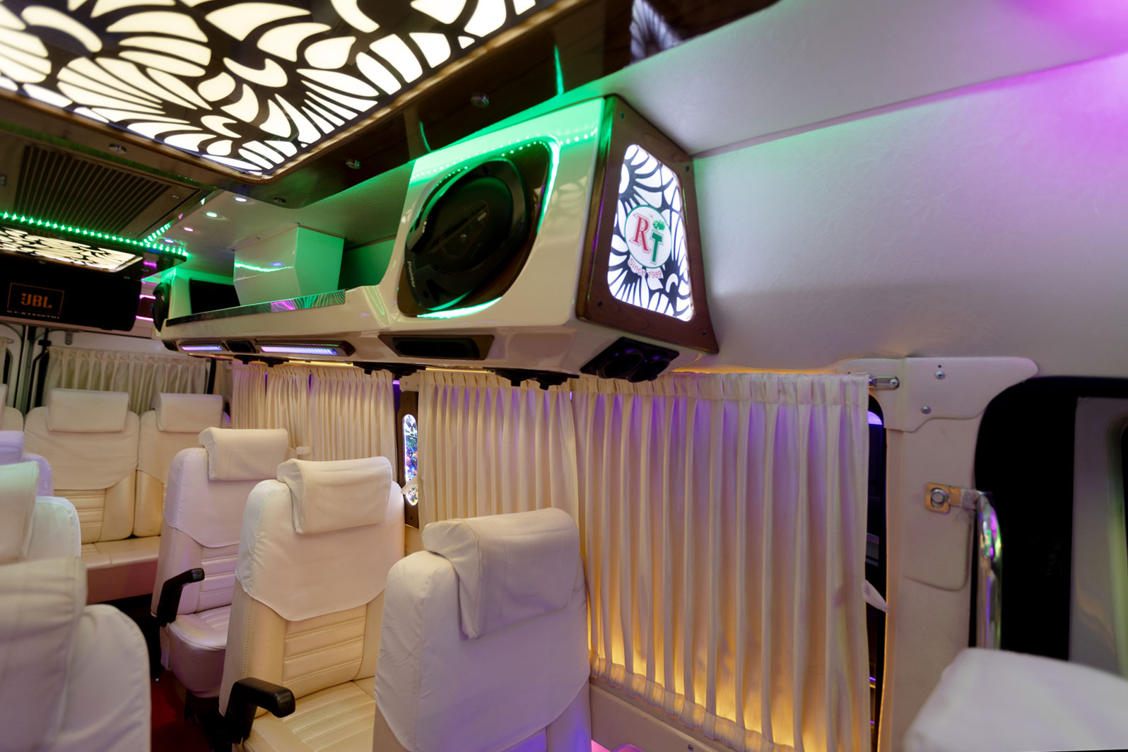 Tempo traveller parked and ready for Bangalore group travel